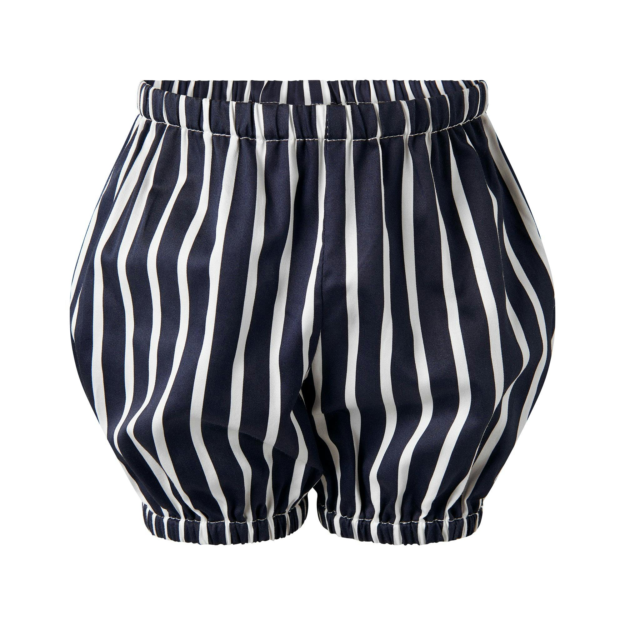 Stripe Bow Dress & Bloomers