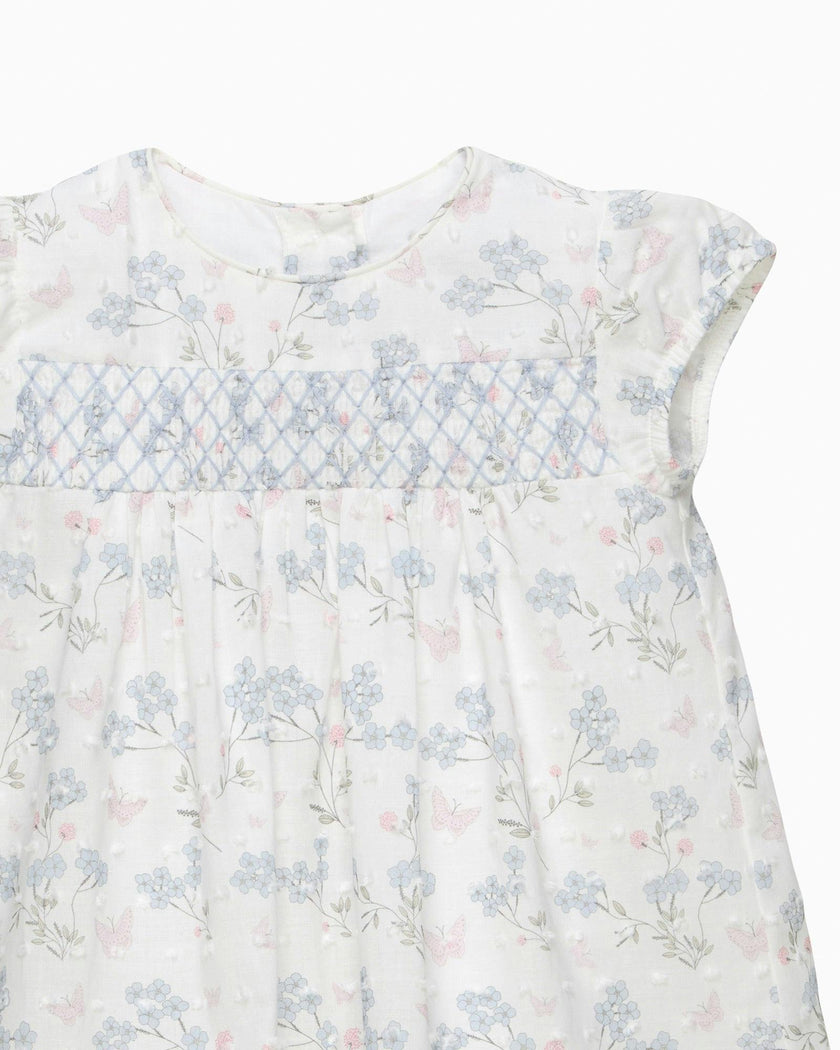 Baby My First Smocked Dress in Butterfly Plumetis