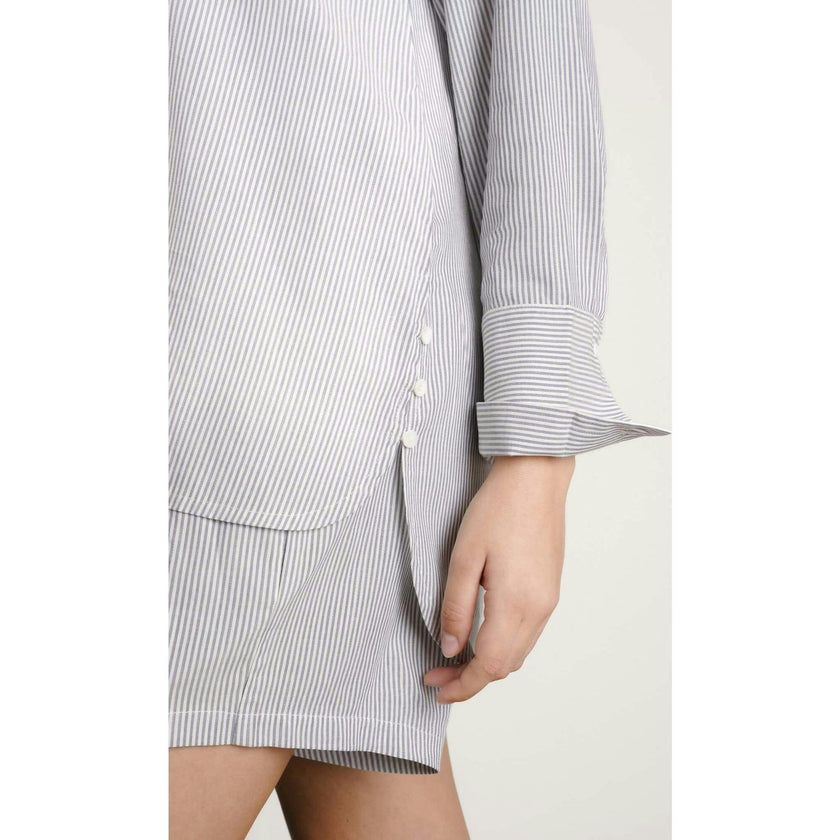 Women's Maternity The Everyday Striped Oversized Cuff Shirt