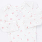 Little Horseshoes Pink - Knotted Gown and Knot Headband