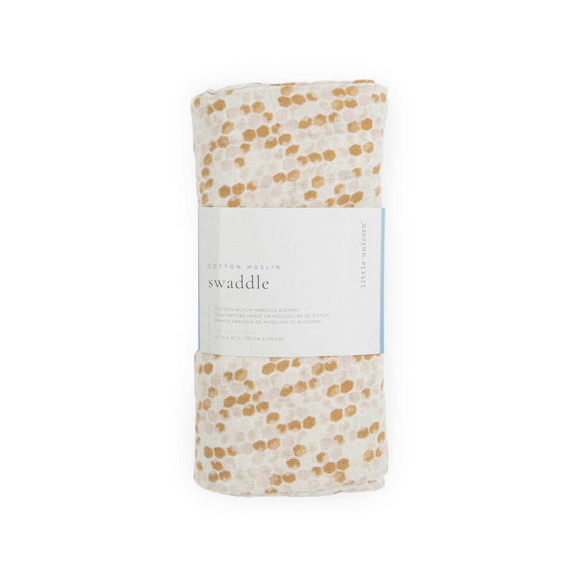 Cotton Muslin Swaddle Blanket - Honeycomb