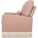 Crawford Boucle With Tassel Fringe Pillowback Comfort Swivel Glider
