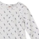 White Feather Cotton Pajama Set