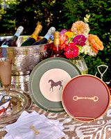 The Rider Duo Hors d'Oeuvres Plate Set - Cherry Wood
