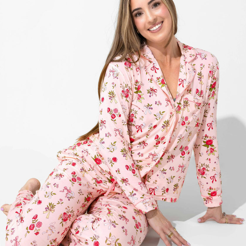 Bows & Blooms Bamboo Women's Pajama Set