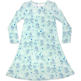PAW Patrol: Valentine's Blue Bamboo Girls' Long Sleeve Dress