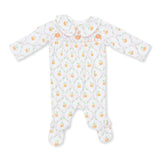 Pretty Pumpkin Trellis - Smocked Peter Pan Snap Footie