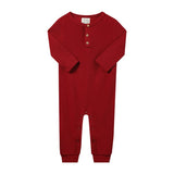 MASON Red Henley Romper