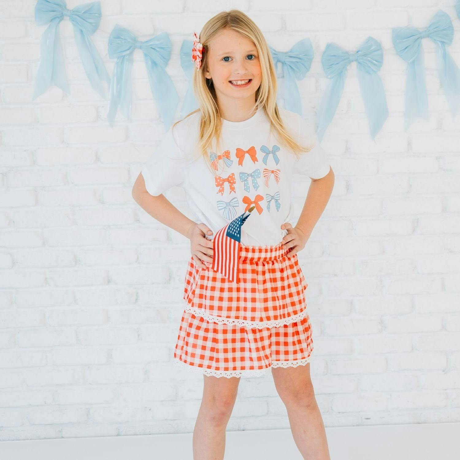 Patriotic Cutie Short Sleeve T-Shirt - White