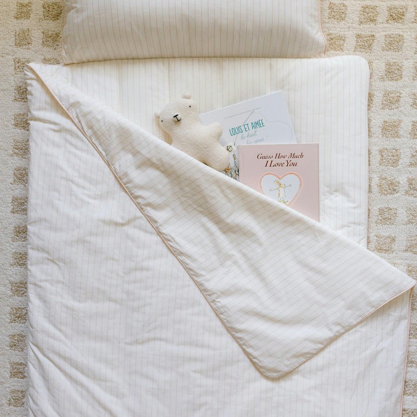 [NEW] XL Organic Nap Mat- Pink Stripe
