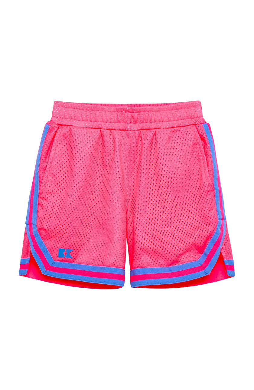 neon pink basketball short