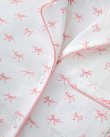 Women's Pima Short Sleeve Short Set in Blushing Bows