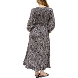 Paulina Shirred Bodice Print Maxi Dress