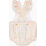 Pink Floral Stripe Ronita Baby Girl Romper Dungarees