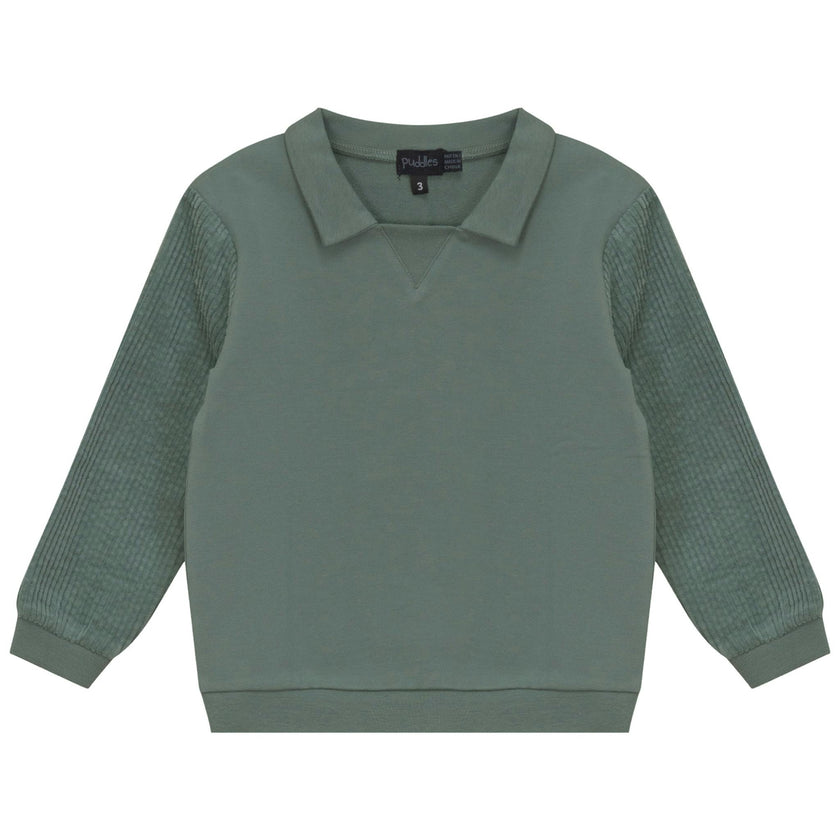 French Fleece Spandex And Corduroy Sweatshirt