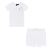 Smiley Embroidered Shorts Set