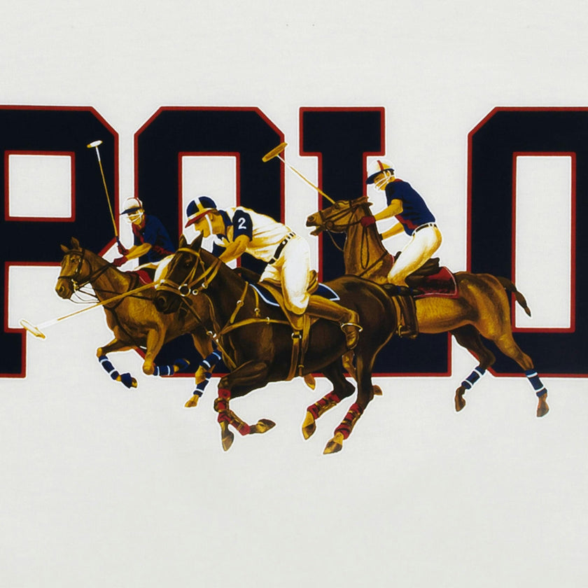 White Logo Polo