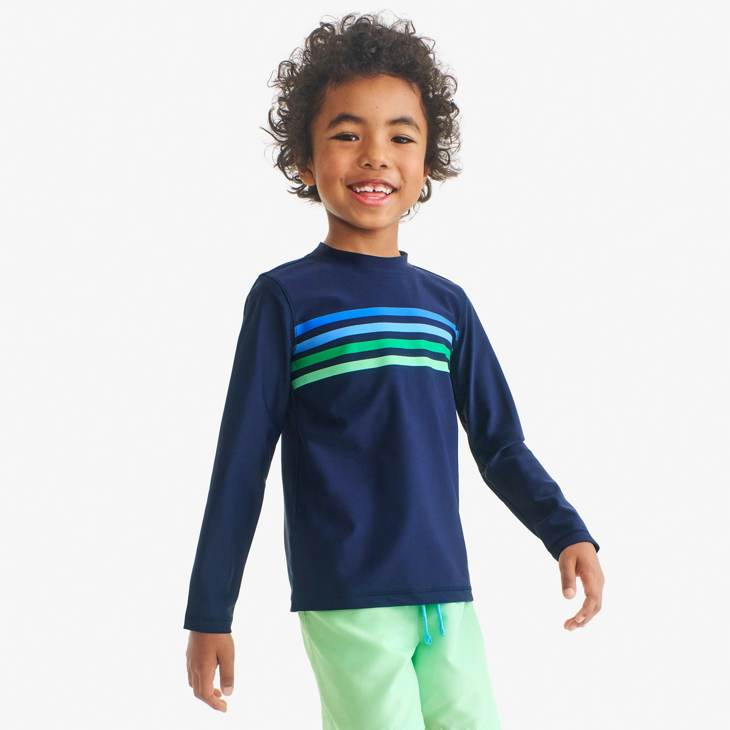 Clearance kids tonal banner long sleeve rash guard