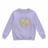 Liberty of London children's pumpkin design purple jumper