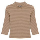 Stripped Mock Neck Top