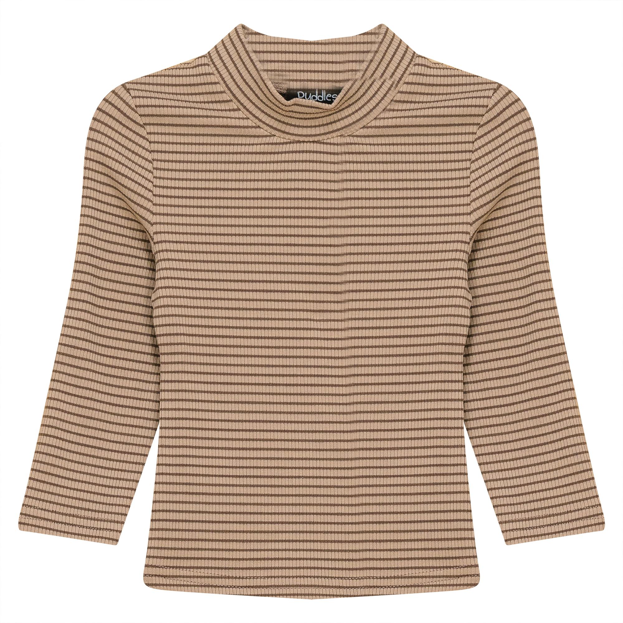 Stripped Mock Neck Top