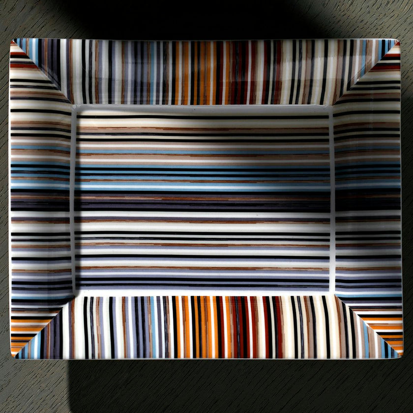 Tray Stripes Rectangular Large In Luxury Box Jenkins 148 8.5" X 6.75"
