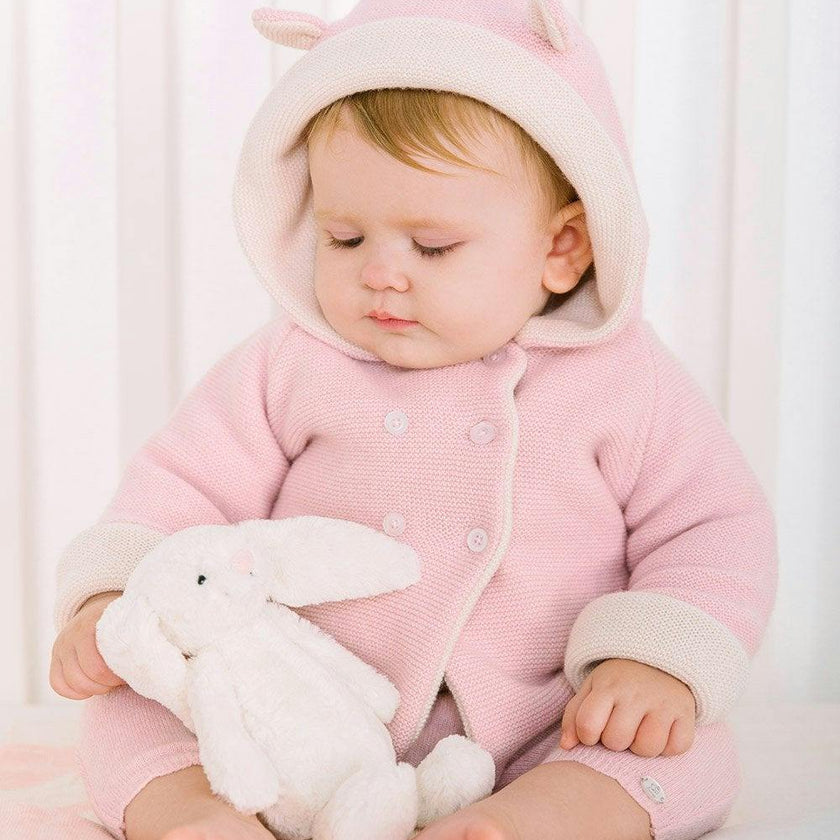 Baby Teddy Coat in Pale Pink