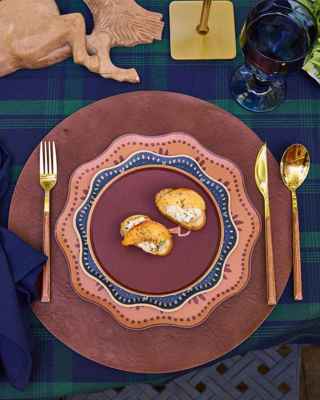 Plume Dinner Plate Set - Copper