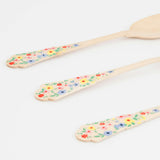 Elegant Floral Wooden Cutlery Set