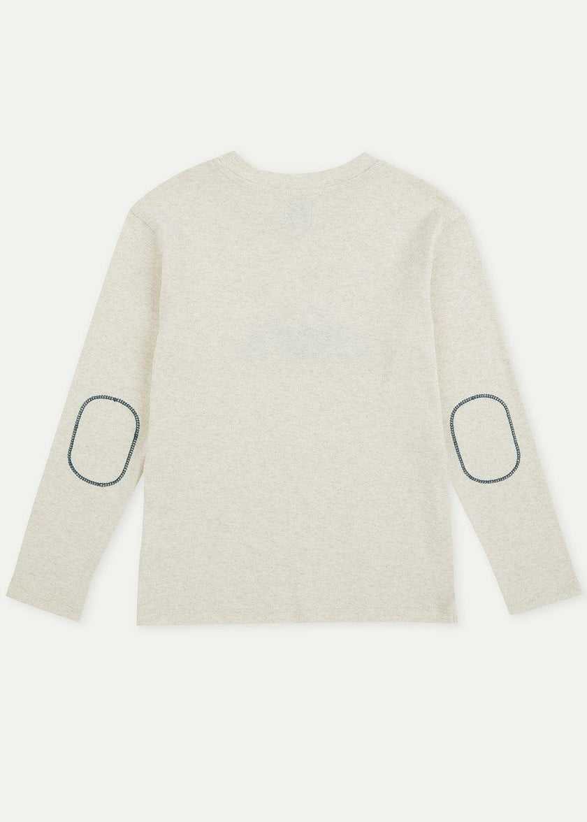 Long Sleeve Embroidered Car T-shirt