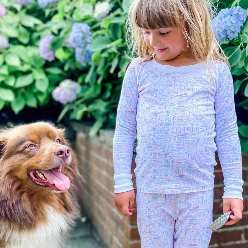 Hamptons Two Piece Kids Pajamas