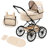 Bayer Design Dolls: Pram Classic - Beige & Black