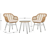 Alton 3-Piece Rattan Outdoor Lounge Set