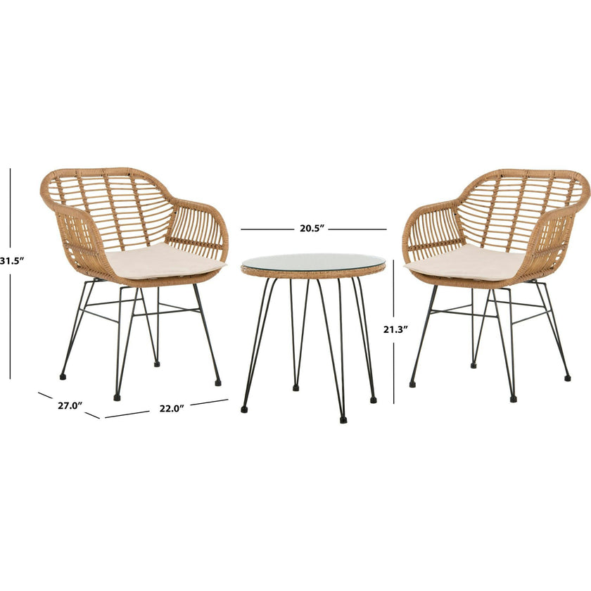 Alton 3-Piece Rattan Outdoor Lounge Set