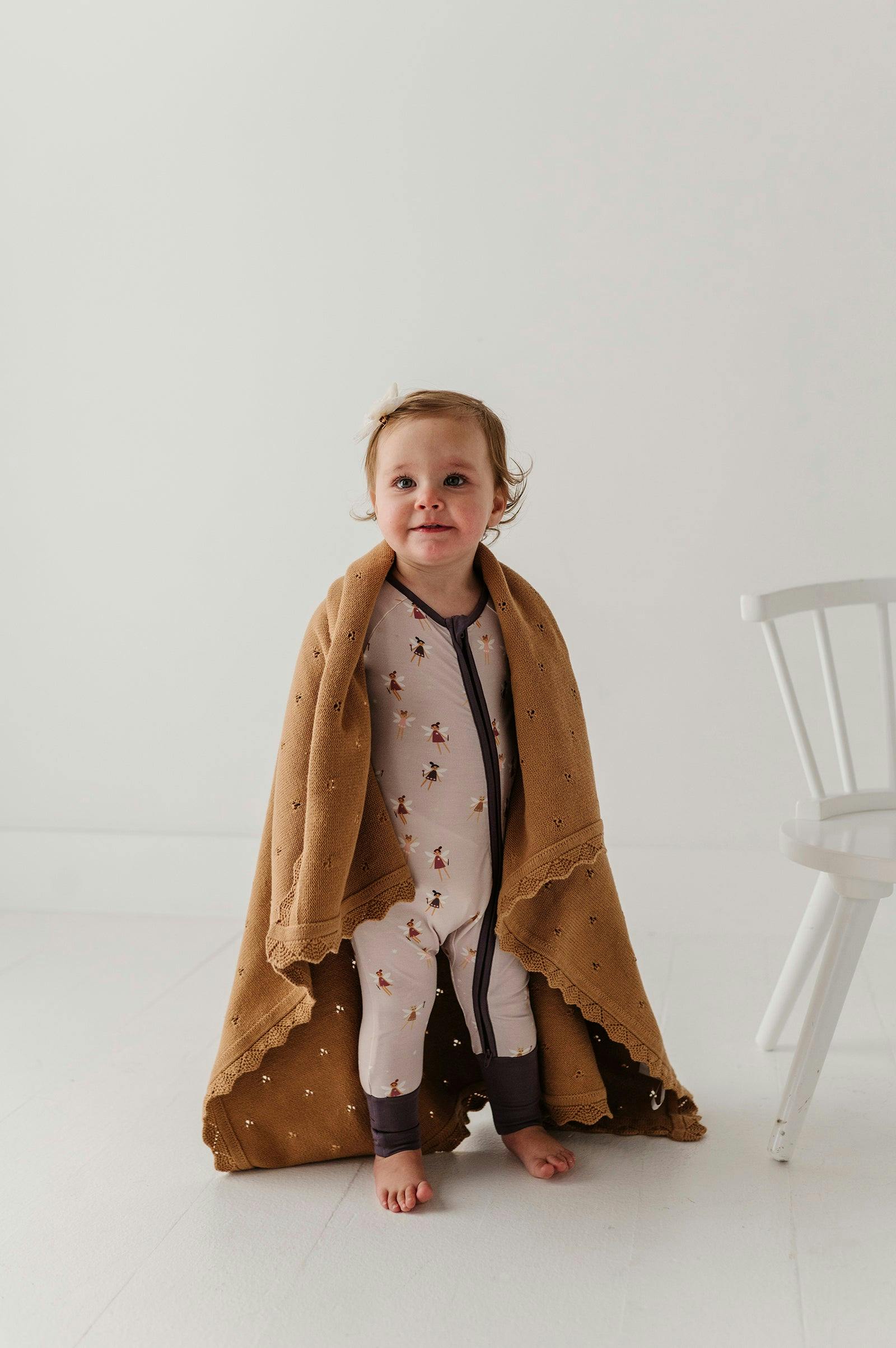 Knit Blanket in Camel