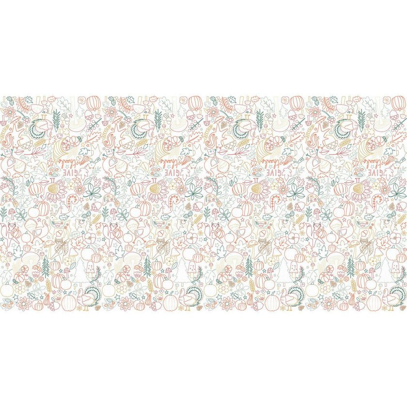 Thanksgiving Color In Activity Tablecloth