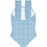 girls azul tile ruffle strap one piece
