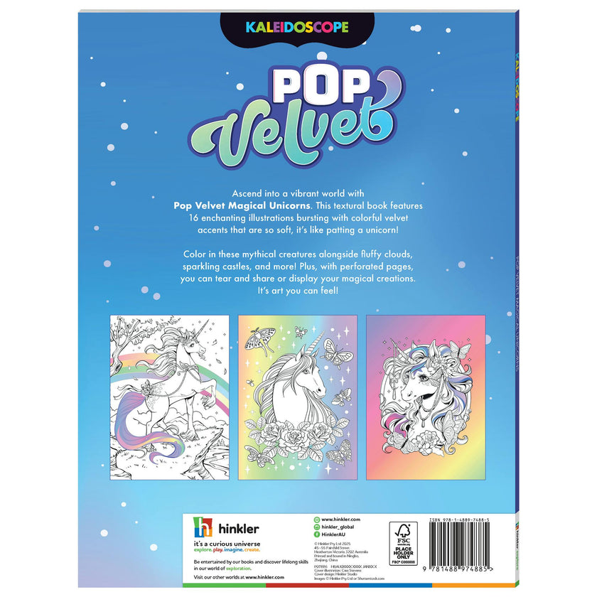 Kaleidoscope: Pop Velvet Coloring - Magical Unicorns