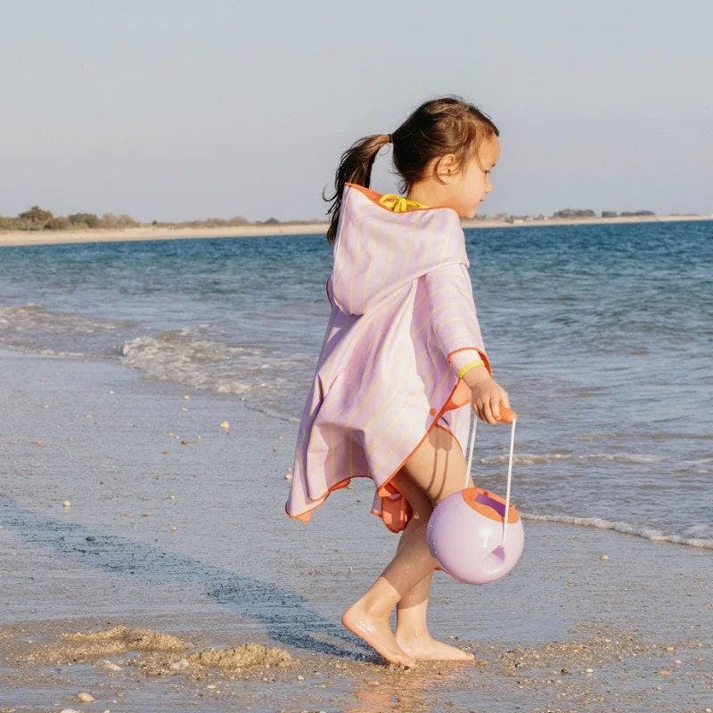 Quut Beach Poncho Banana Pink + Mini Ballo Lavender
