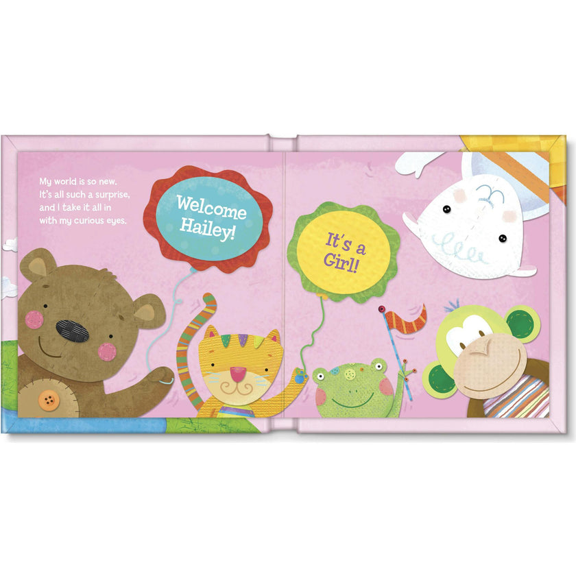 Hello World! Personalized Baby Book | Pink