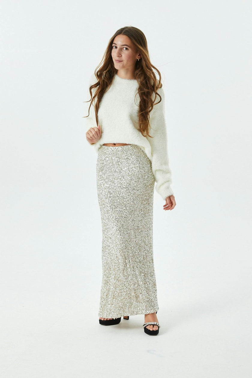Delfina Long Sequin Skirt