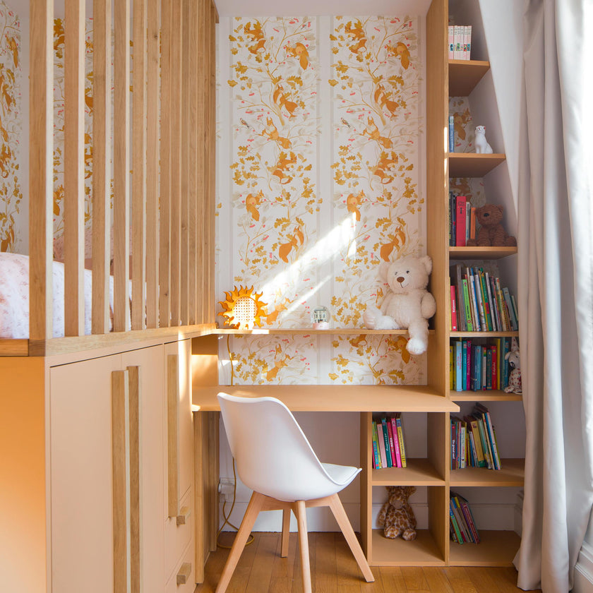 Papier peint CASSE-NOISETTE coloris Or