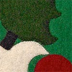 Hand Felted Wool Golf Christmas Tree Skirt Green -60"