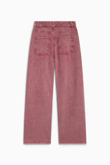 TNS Denim Woman Wide Leg Trouser Rumba Red