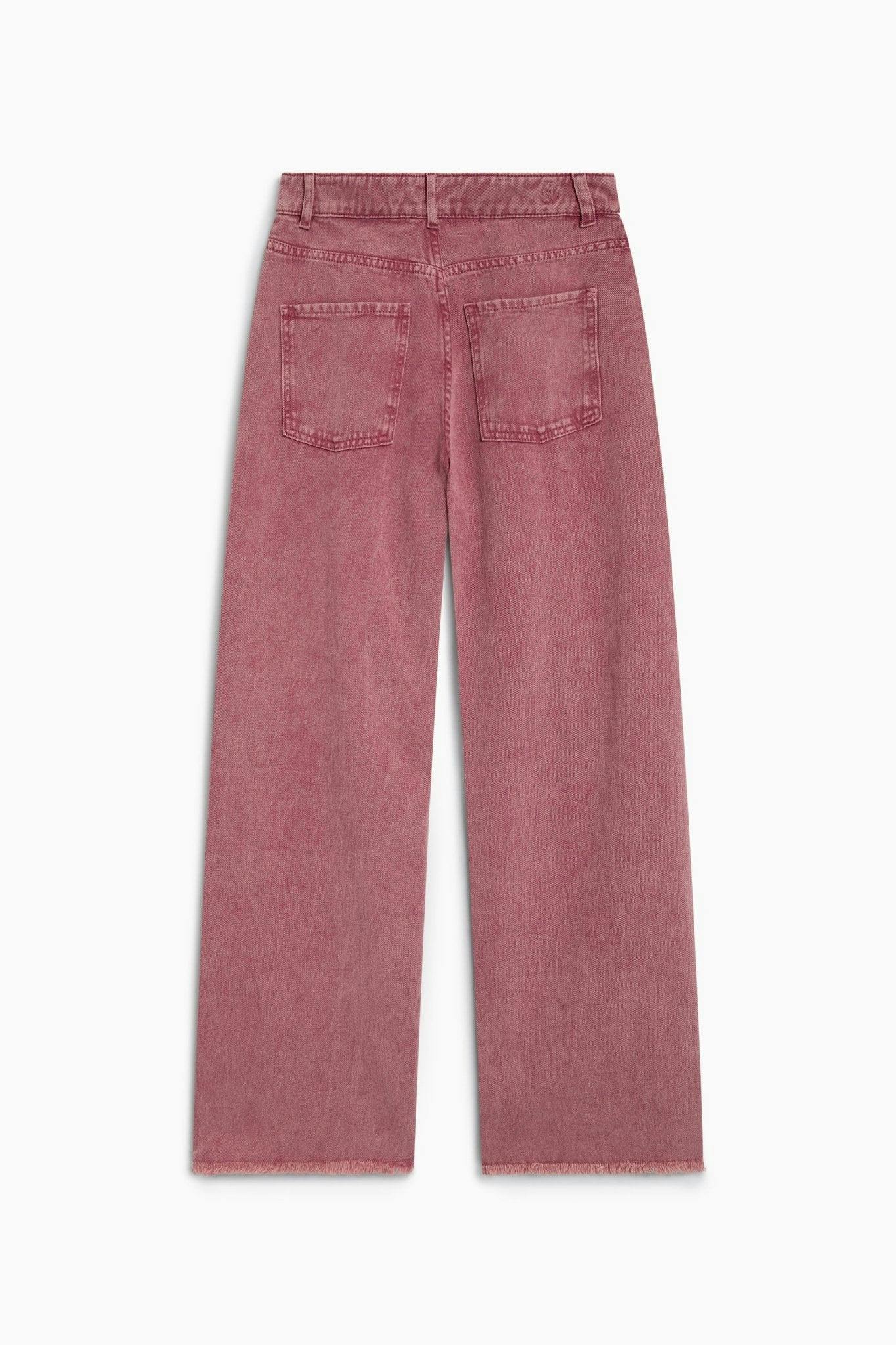 TNS Denim Woman Wide Leg Trouser Rumba Red