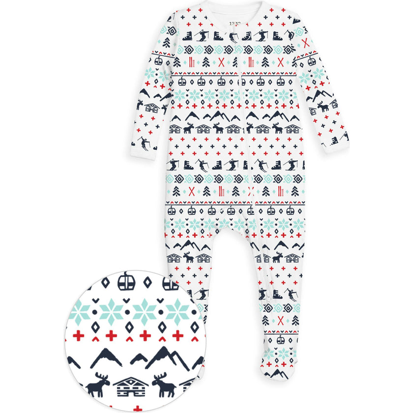 The Organic Zipper Footie [Ski Club]