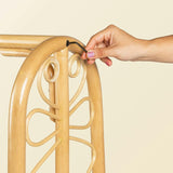 Handcrafted - Belle Kids Montessori Clothing Rack (Natural) - Rattan Wicker