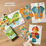 Bundle of Animal 2 in 1 Puzzles (Parrot, Elephant & Butterfly)