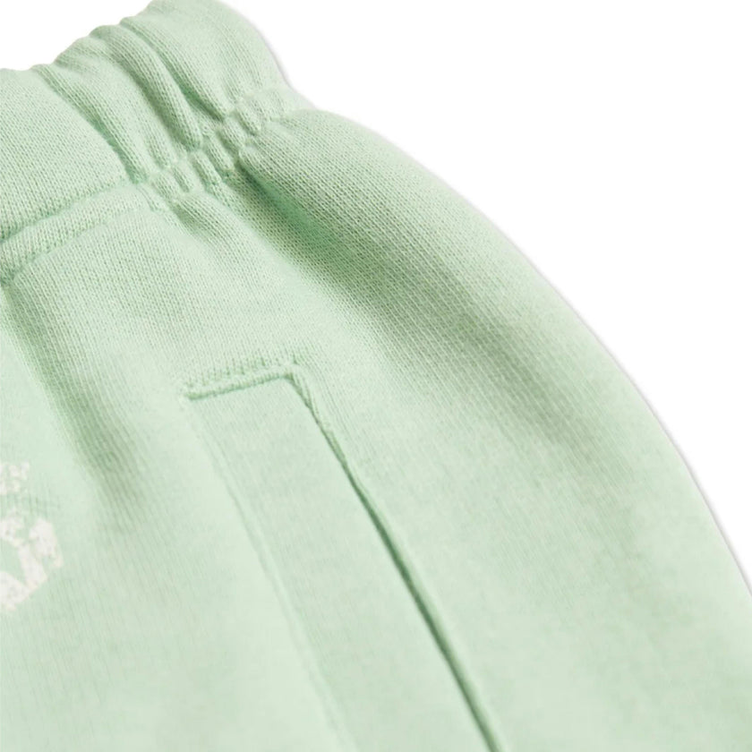 Green Brushed Logo Sweatshorts