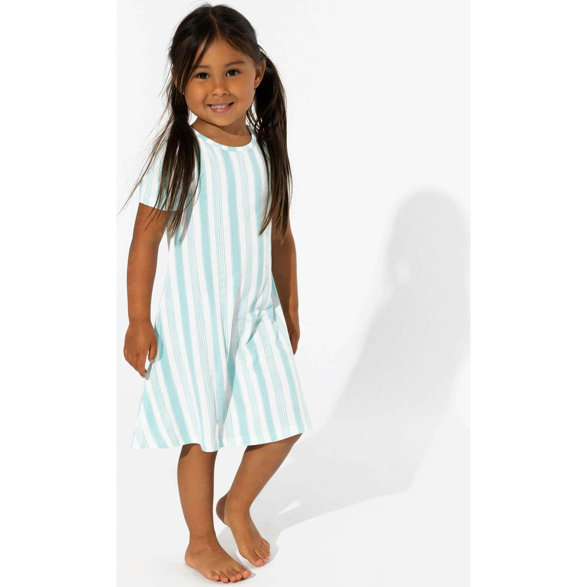 Slumber Stripes Bamboo Girls' Short Sleeve Dress